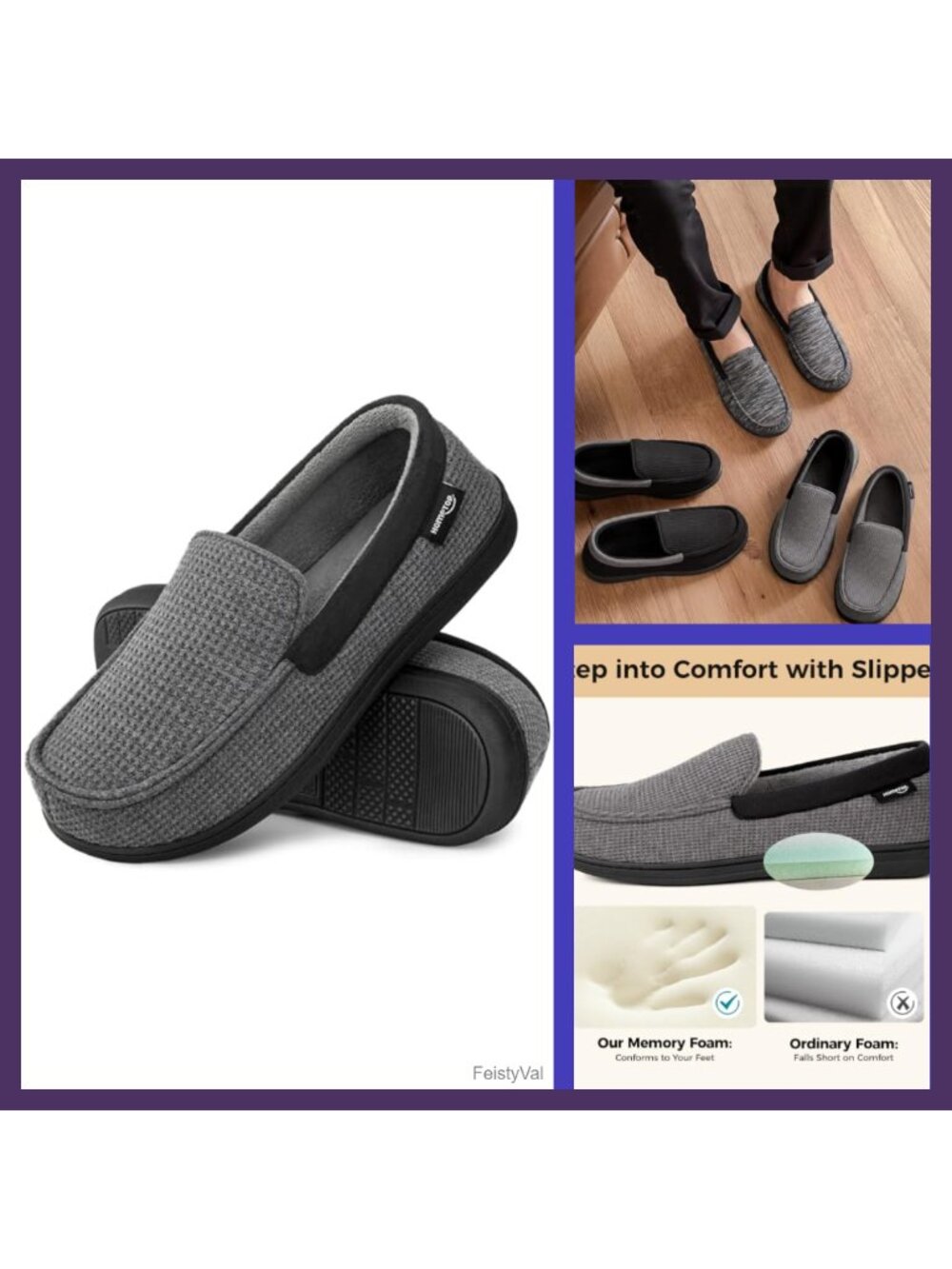 Knit Mocc Memory Foam House Shoes Indoor Outdoor
